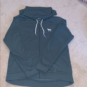 VS Pink Teal Zip-Up Hoodie